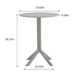 3 Piece Plastic Arm Chair Bistro Grs Premium Ocean Plastic