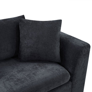 Modern L Shaped Sectional Sofa With Upholstery And Wooden Storage