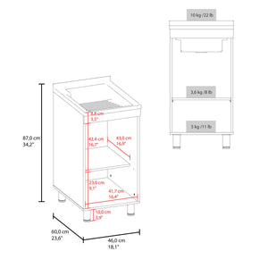 Darwin Freestanding Utility Tub and Sink Cabinet with One Door