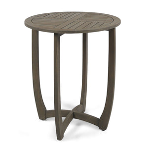 Hermosa Rustic Circular Bistro Table - Gray