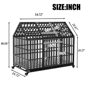 Heavy Duty Dog Crate Lockable Wheels
