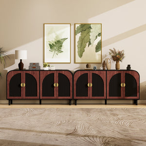 Vintage Arched Sideboard Cabinet with Mid-Century Vintage Style