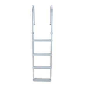 Removable Dock Ladder, 4 Steps, Aluminum Alloy Pontoon Boat Swim Ladder