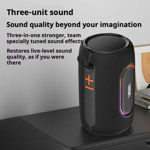 KP-592 Best-Selling Wireless Bluetooth Speaker Portable Outdoor RGB Subwoofer Home Desktop Speaker With Card Slot Mini Home Audio In Stock