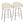 Claire - Contemporary / Glam Counter Stool (Set of 2)