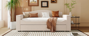 Upholstered Daybed With Storage Armrests, Trundle And Latest Integrated tooth Audio System