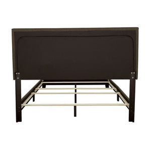 Queen Bed With Nailhead Trim - Charcoal