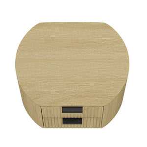 Olivia - Nightstand With 2 Drawers - Oak