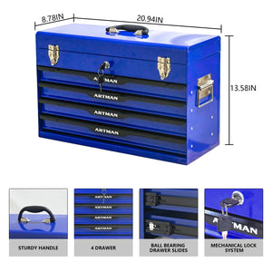 20-inch Steel Portable Tool Box With Drawers