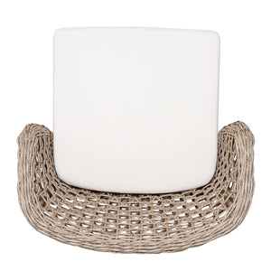 Outdoor Acacia Wood Bar Stools with Cushions (Set of 4)