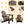 Adirondack Chairs Set of 2 with Cup Holder - Brown HDPE Outdoor Chairs