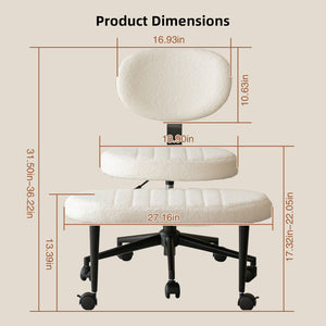 Ergonomic Cross Legged Office Chair With Back Support