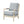 Arm Chair With Open Back Spindle Design, Padded Armrests
