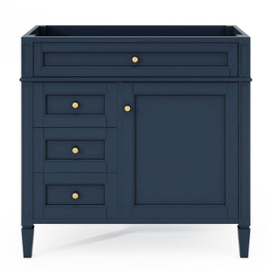 Bathroom Vanity With 2 Drawers and Tip-Out Storage Cabinet