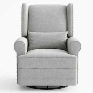 Extra Wide Swivel Recliner Glider Chair With Footrest