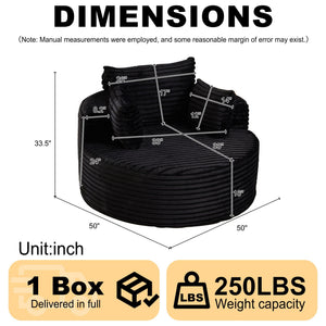 Modern Single Sofa With Backrest Pillow For Living Room
