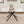 Luxurious Marble Patterned Dining Table With Metal Fork Legs