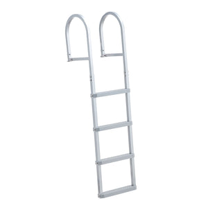 Removable Dock Ladder, 4 Steps, Aluminum Alloy Pontoon Boat Swim Ladder