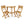 Outdoor 3 Piece Half Round Folding Bistro Set