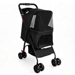 Foldable Pet Stroller for Small Dogs and Cats Under 28 lbs