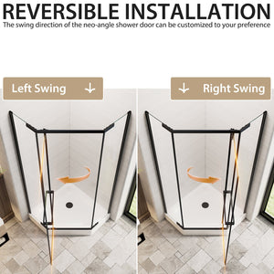 36"D x 36"W x 72"H Neo-Angle Shower Door