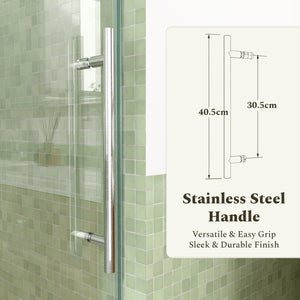 56-60"W x 60"H Frameless Sliding Tub Shower Door Enclosure