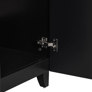 Transitional Style Bathroom Vanity Cabinet With Ceramic Sink