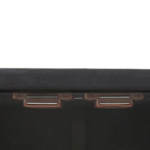 Modern Black Wood Storage Cabinet with Decorative Door