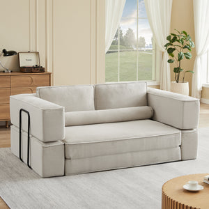 Large Modern Corduroy Sofa Can Be Freely Combined