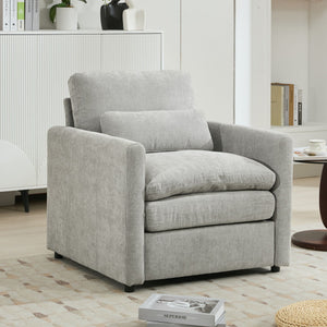 Cozy Upholstered Cushion Armchair For Living Room