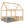 Full Size Floor Wooden Bed with House Roof Frame