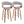 Vintage Mod - Mid Century Modern Fixed Height Barstool With Swivel With Round Footrest (Set of 2)