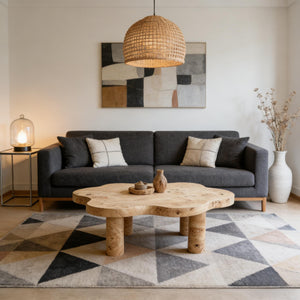 Cloud Shaped Coffee Table With 4 Round Legs