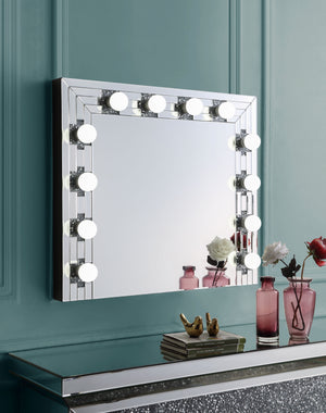 Noralie Mirrored & Faux Diamonds Accent Mirror