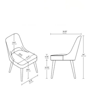 Dining Side Chair Upholstered Textured (Set of 2) - Navy