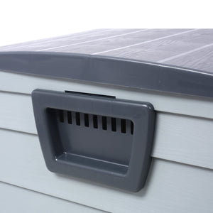 All Weather UV Pool Deck Box Storage Shed Bin with Wheels