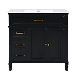 Bathroom Vanity With Sink, Freestanding Cabinet & Drawers