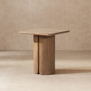 Sonoma - Square Pedestal Side Table - Antique Brown