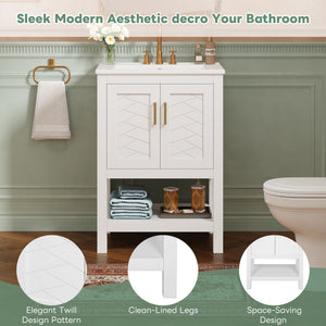 Modern Bathroom Vanity With Elegant Twill Design