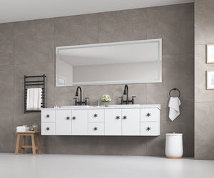 96" x 36" LED Bathroom Mirror with Front and Backlight