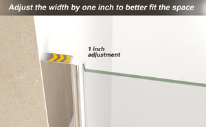 29-28" x 72" Bifold Shower Door, 1/4" (6mm) Tempered Glass