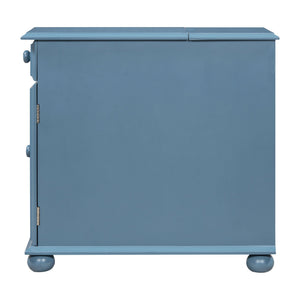 Vintage Flip Top Side Table With USB Ports