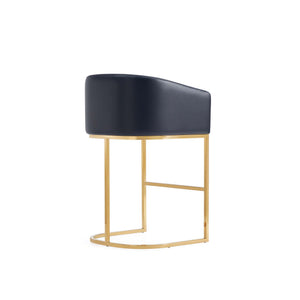 Mid-Century Modern Stool With Steel Base