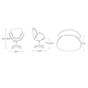 Raspberry - Swivel Lounge Chair