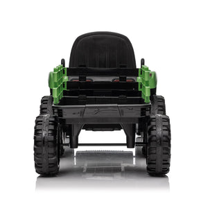 Ride On Tractor with Trailer, 24V Powered Electric Toy for Kids