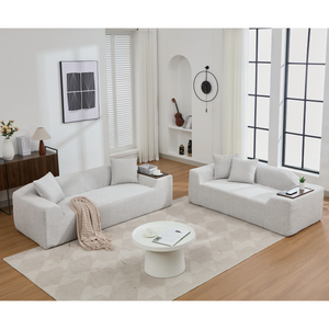 2 Piece Boucle Cloud Sofa Set