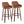 Daniella - Contemporary Fixed Height, Barstool & Swivel And Round Footrest (Set of 2)