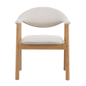 Upholstered Dining Chairs with Curved Back