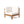 OANA Outdoor Wooden Sectional Set with Cushions, Beige