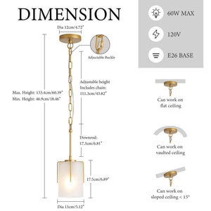 Adjustable Cylindrical Pendant Light